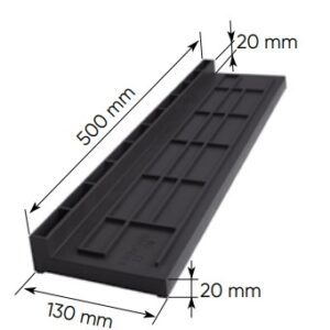 Slot drainage 130x500 - PP - low "Aliaxis" Pack of 10 pieces.