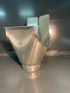 Sifón - desagüe Ø 100 soldado - zinc titanio 127 mm "GRÖMO"