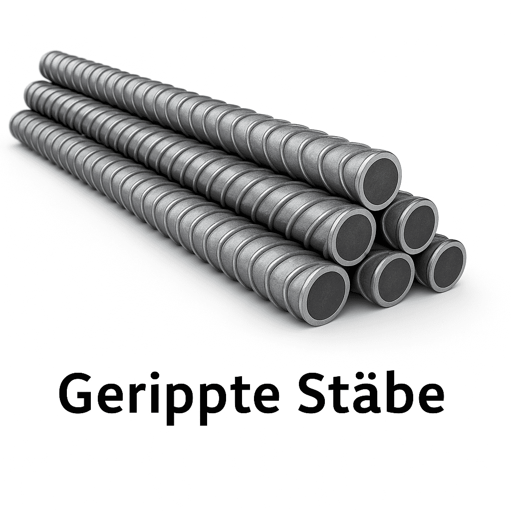 Gerippte Stäbe